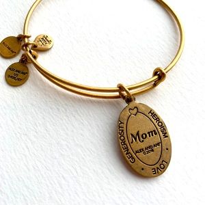 Alex and Ani Mom Floral two sided charm